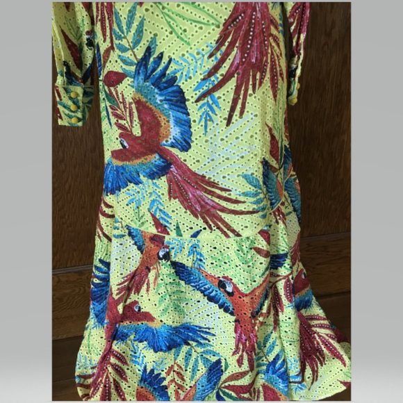 Farm Rio Macaw Leaf Maxi Dress size S - Picture 8 of 12